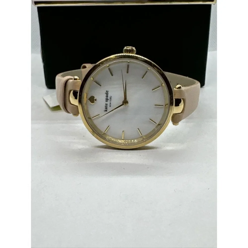 Kate Spade Holland KSW1281 Women's Pink Leather Strap Analog Dial Watch JNA136